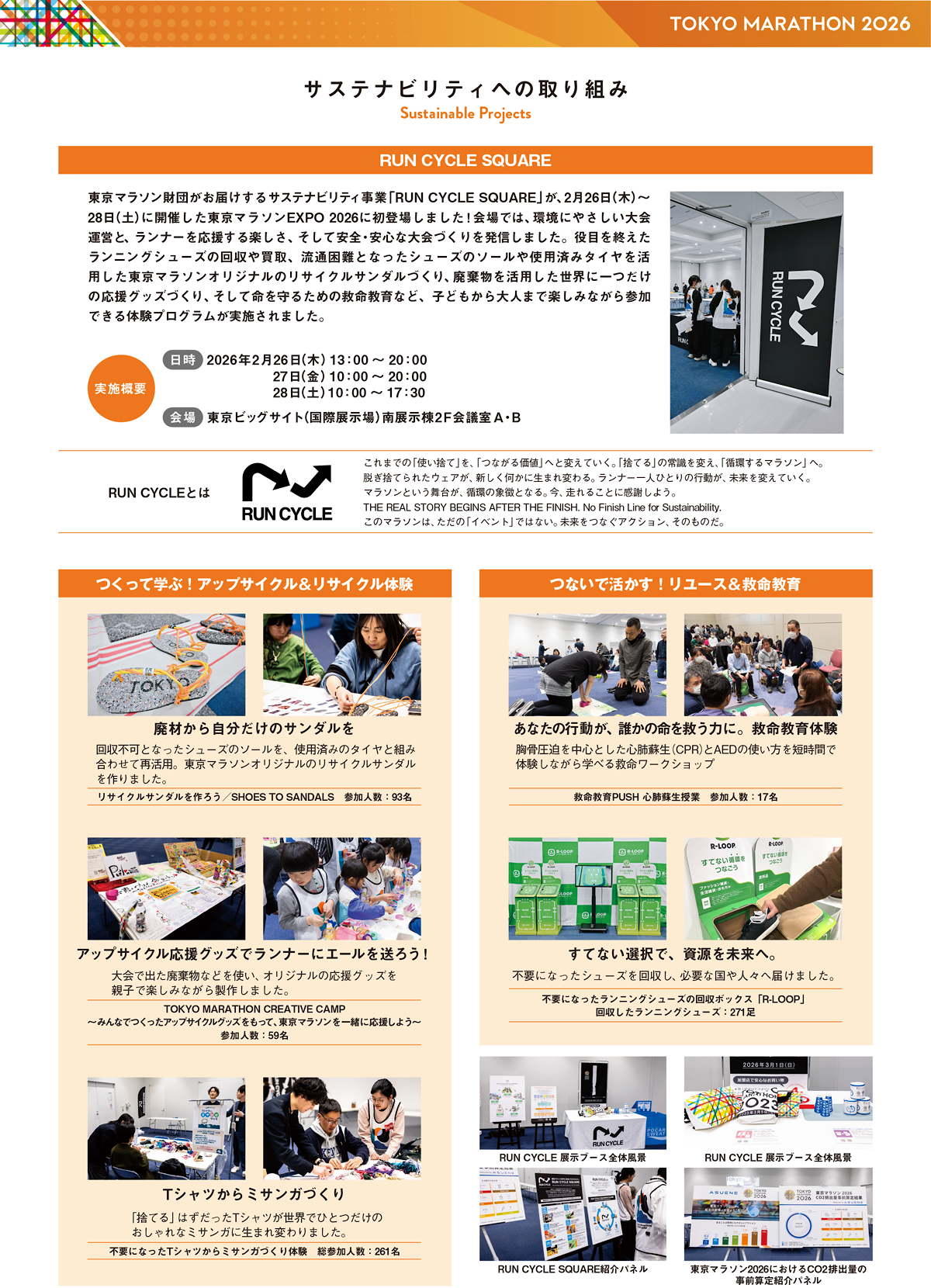 東京マラソン2026_RUN CYCLE SQUARE報告